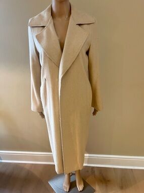 Cream Lightweight Spring/Fall  Wool Coat